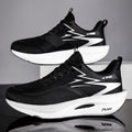 Sapatilhas Desportivas Casuais Ultraleves para Homem, Sapatos de Corrida Profissionais de Maratona com Placa de Carbono e Amortecimento, Sapatos Desportivos de Treino Respiráveis de Cano Baixo com Parte Superior Fluorescente, Sola TPR para Treino em Todas