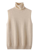 Blusa Feminina Regata de Gola Alta de Lã Ferrazi