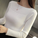 Blusa Feminina de Manga Longa Canelada Ferrazi