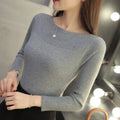 Blusa Feminina de Manga Longa Canelada Ferrazi