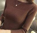 Blusa Feminina de Manga Longa Canelada Ferrazi