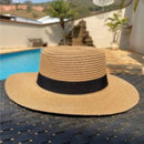 Chapéu Feminino de Praia Estilo Paris com Faixa Aba Média Dobrável Ferrrazi