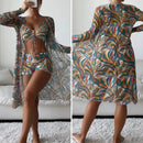 Conjunto Biquíni 3 Peças com Saída de Praia Kimono Ferrazi