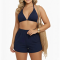 Conjunto Biquíni Feminino Cortininha com Shorts Saída de Praia Ferrazi