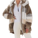 Jaqueta Feminina de Inverno Peluciada com Capuz Ferrazi