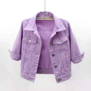 Jaqueta Jeans Feminina Curta Casual Ferrazi