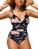 Maiô Feminino de Praia Estampado com Decote em V Ferrazi