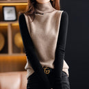 Suéter Feminino Colete Gola Alta de Lã Ferrazi