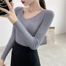 Suéter Feminino de Inverno com Decote em V Ferrazi
