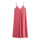 Vestido Feminino Longo de Verão Drapeado com Costas Nua Ferrazi