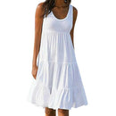 Vestido Feminino Midi Básico Plissado Ferrazi