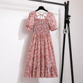 Vestido Feminino Midi Plissado Florido de Verão Ferrazi