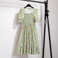 Vestido Feminino Midi Plissado Florido de Verão Ferrazi
